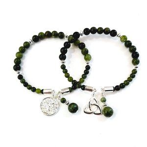 New Connemara Marble Charm Bracelet Open Ended (Made in Ireland)